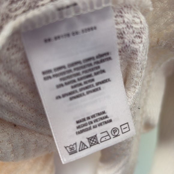 Anthropologie Akemi + Kin Morbier Oversized Cowl Neck Waffle Tunic Top Medium - Picture 11 of 11